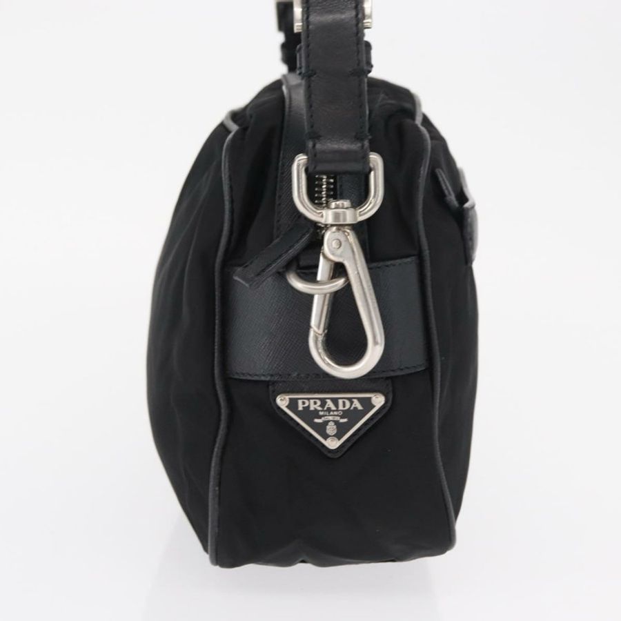 【日本直送】PRADA 肩背包 尼龍 黑色 銀色 正品 SW1931-3