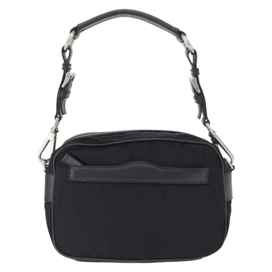 【日本直送】PRADA 肩背包 尼龍 黑色 銀色 正品 SW1931-12
