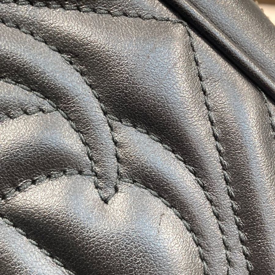 GUCCI 古馳 448065 GG Marmont 羊皮 相機包 斜背包 黑色 金釦-19