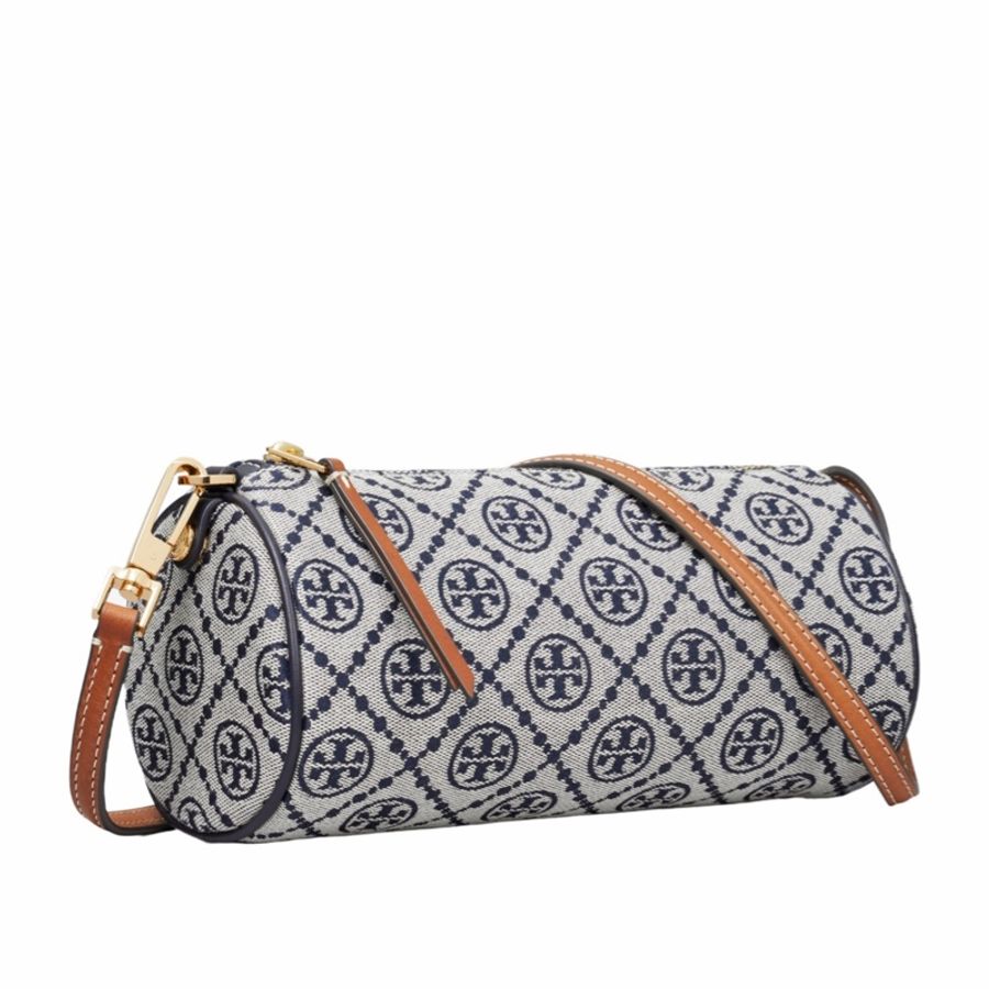 Tory Burch 女士 T Monogram 圓筒包均碼碼22cm*9.5cm*9.5cm-0