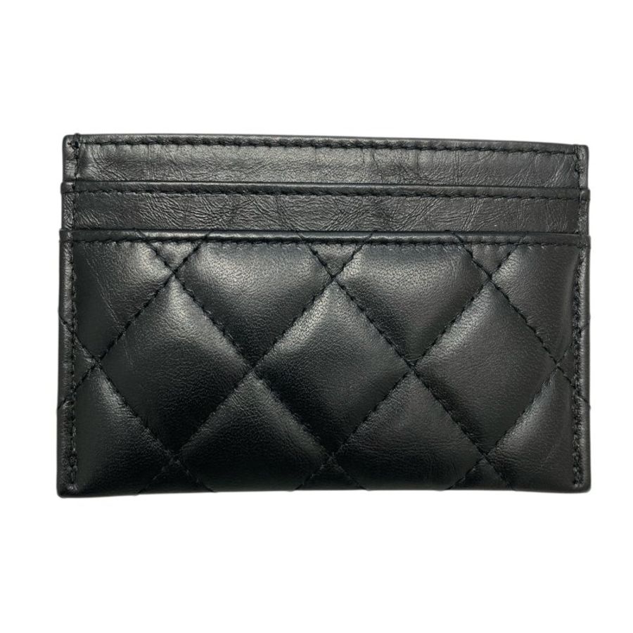 CHANEL 香奈兒 SO BLACK 2.55 菱格紋 皮革 卡夾包 黑色-1