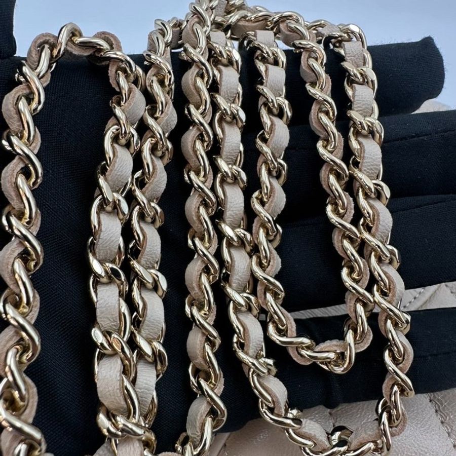 閒置芯片款 香奈兒/Chanel 31Bag Nano金扣菱格紋皮穿鏈條 羊皮材質-12