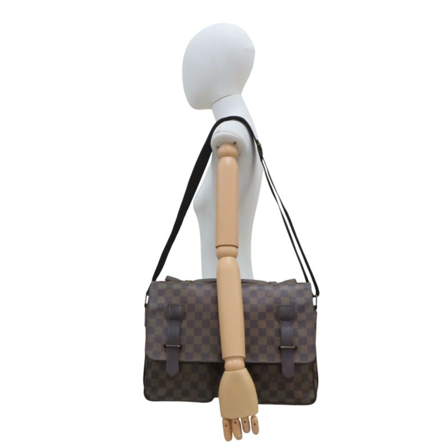 棕色 原花帆布 Broadway 肩背包【LOUIS VUITTON LV 路易威登】 N42270-9