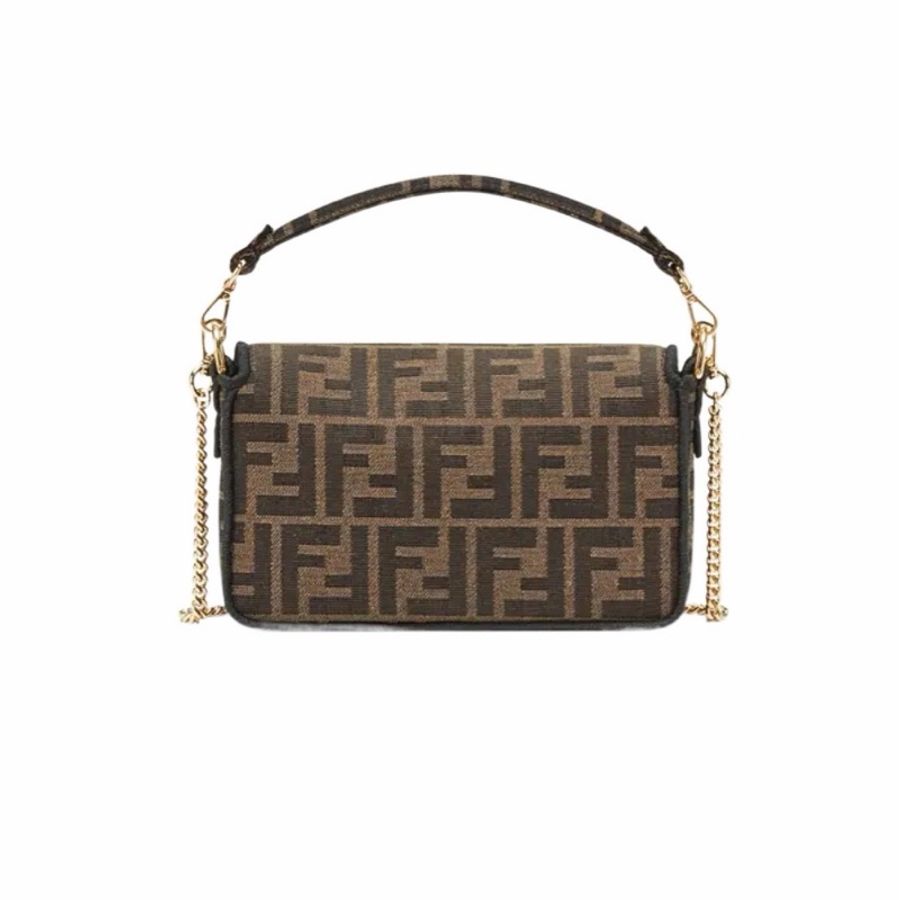 Fendi 女士 迷你BAGUETTE徽標提花單肩包均碼碼MINI、20cm*5cm*13cm-2