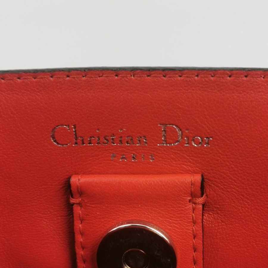 Dior Diorissimo中號牛皮拼色Dior字母吊飾子母包單肩包-8