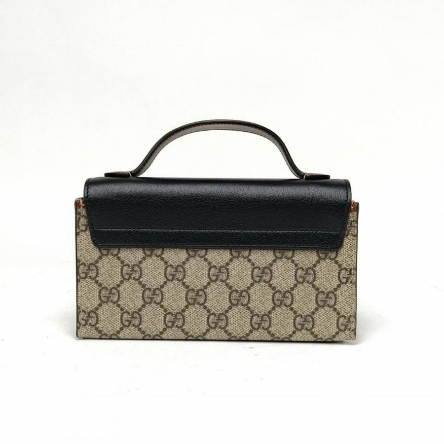 GUCCI Padlock鎖頭包手提方盒子Mini18老花牛皮/PVC金扣-2