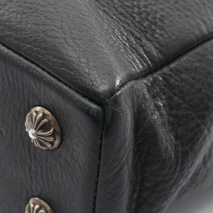 CHROME HEARTS 2Way 肩背手提包,黑色皮革,二手男士款-6