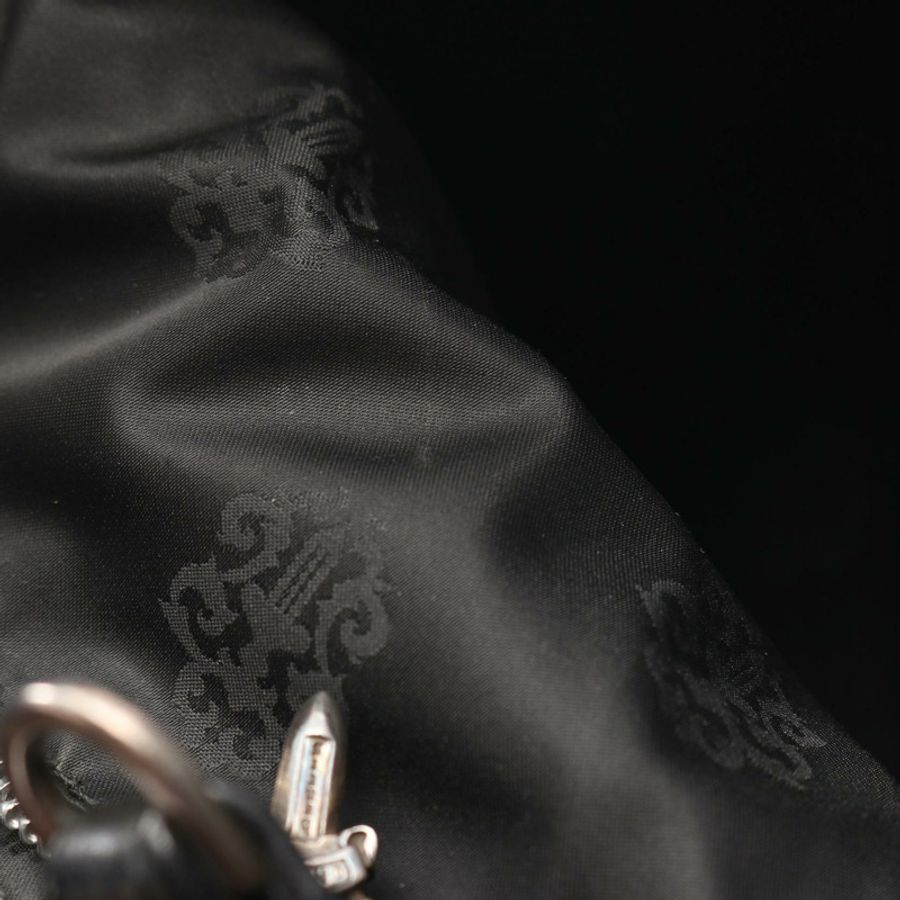 CHROME HEARTS 2Way 肩背手提包,黑色皮革,二手男士款-7
