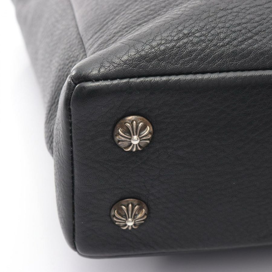 CHROME HEARTS 2Way 肩背手提包,黑色皮革,二手男士款-9