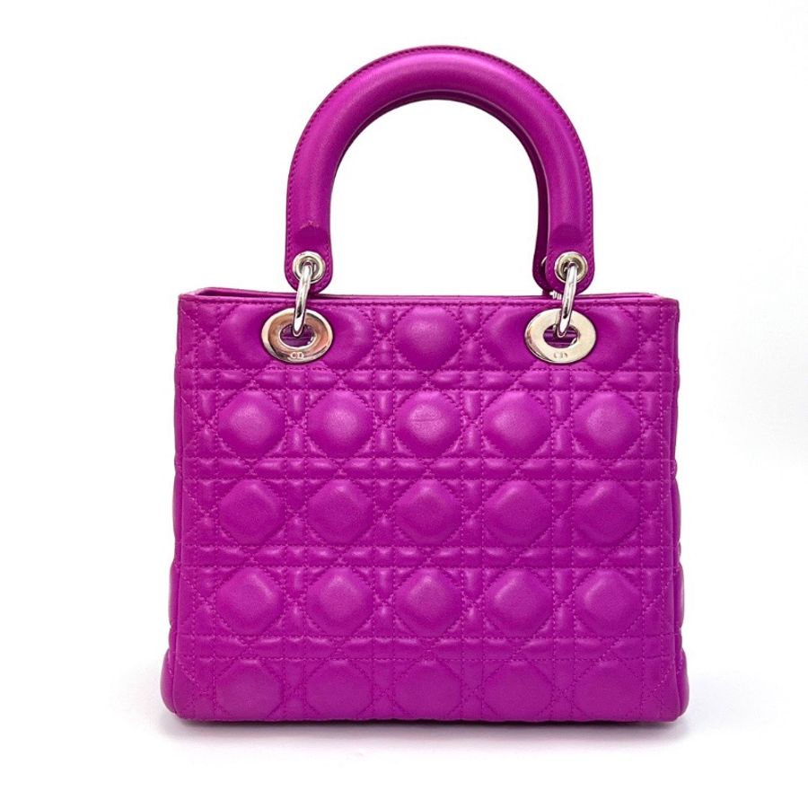 DIOR 銀扣黛妃五格手提肩背斜背包24.5*20*12 98新配件塵袋-6