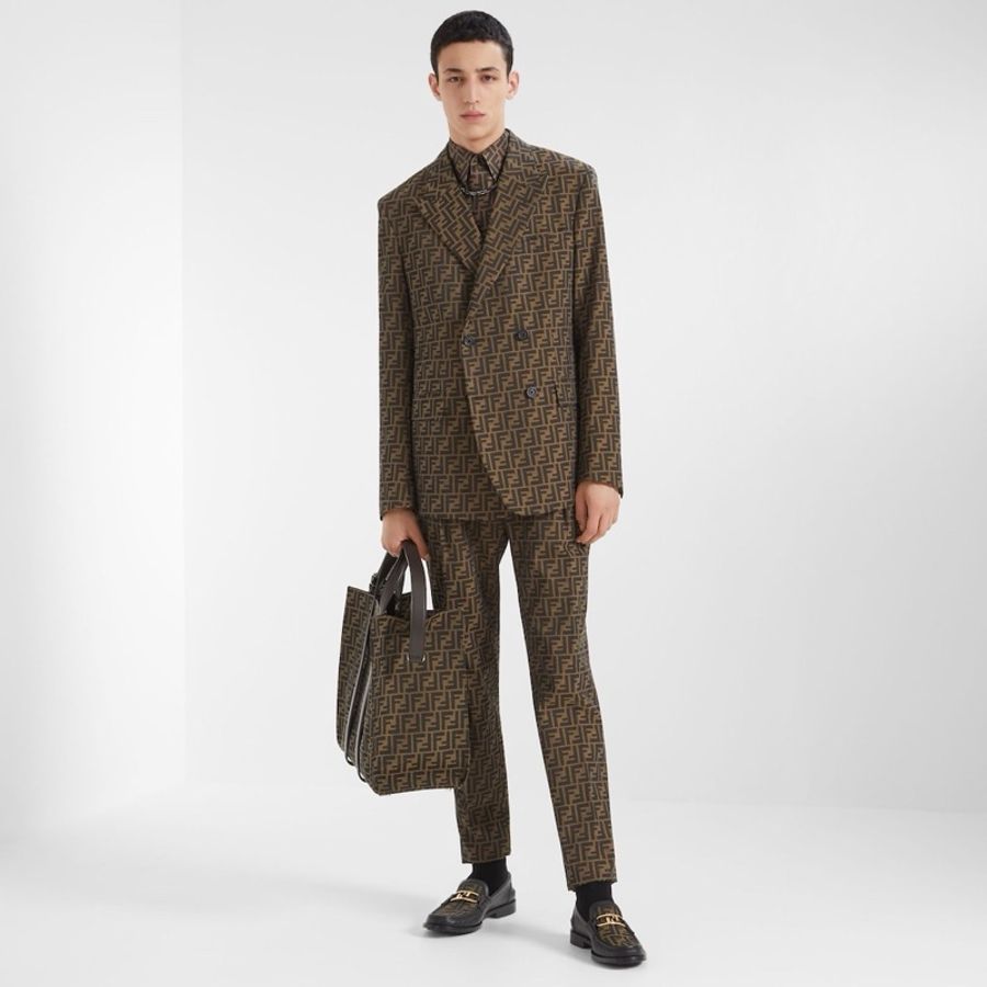 Fendi 男士 FF提花托特手提包均碼碼常規、35cm*19cm*41cm-3