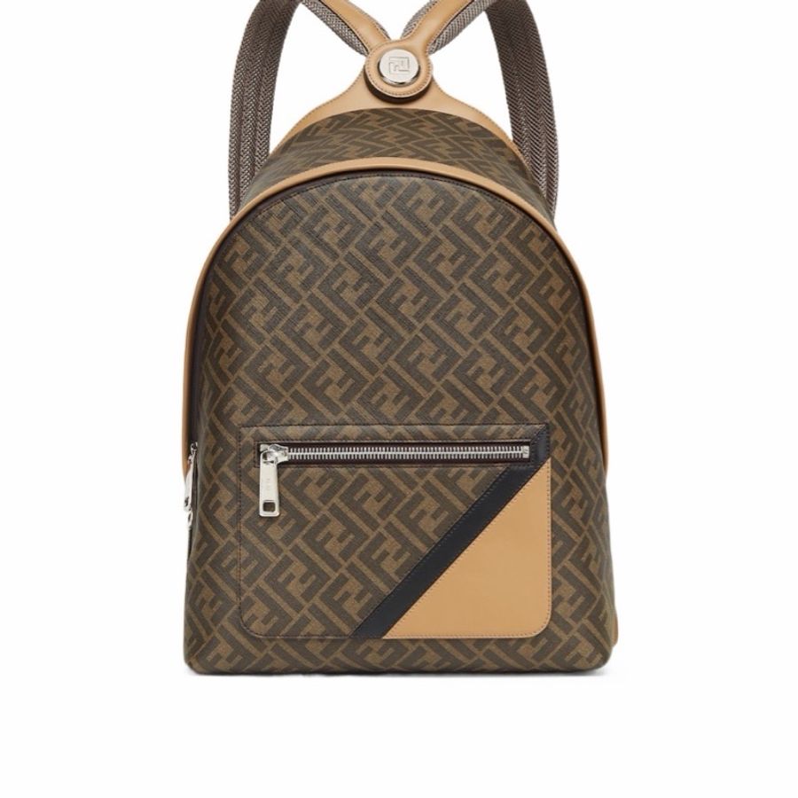Fendi 男士 Chiodo Diagonal雙肩包均碼碼33cm*14cm*43cm-3