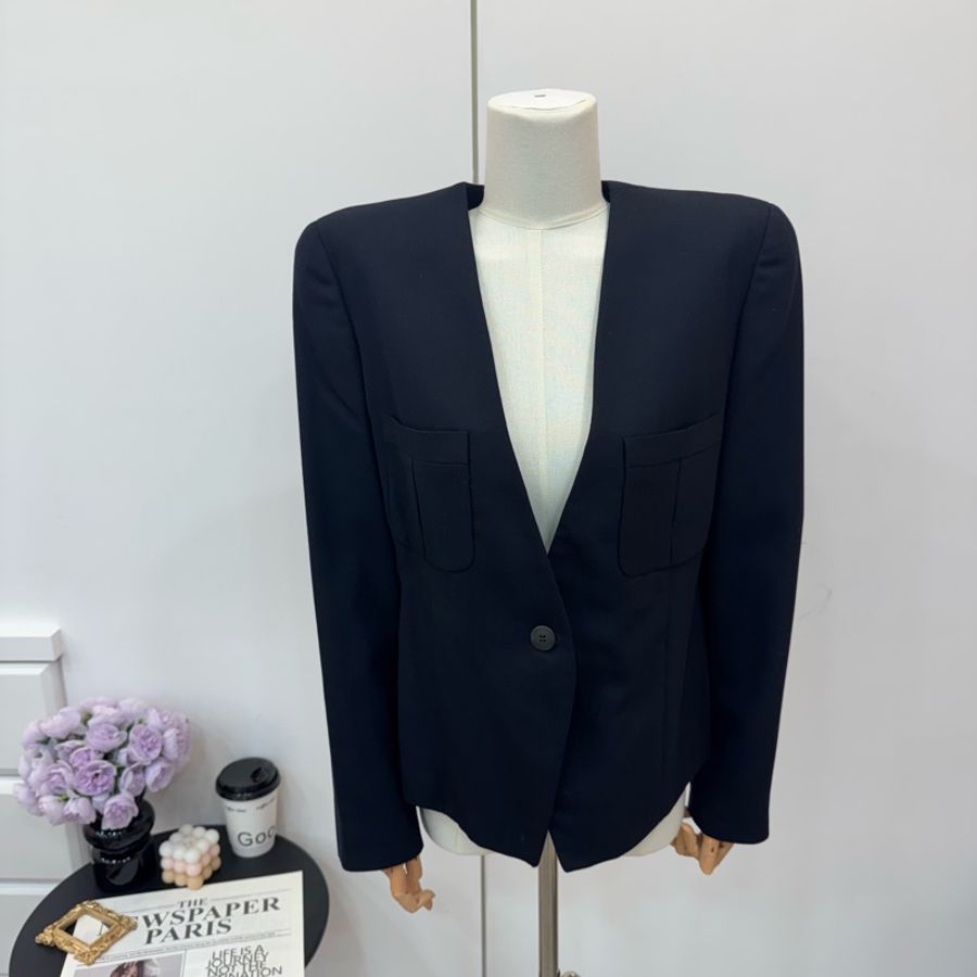 【赫蒂國際精品】 Giorgio Armani 亞曼尼 深藍色女士西裝外套 vintage 二手-0