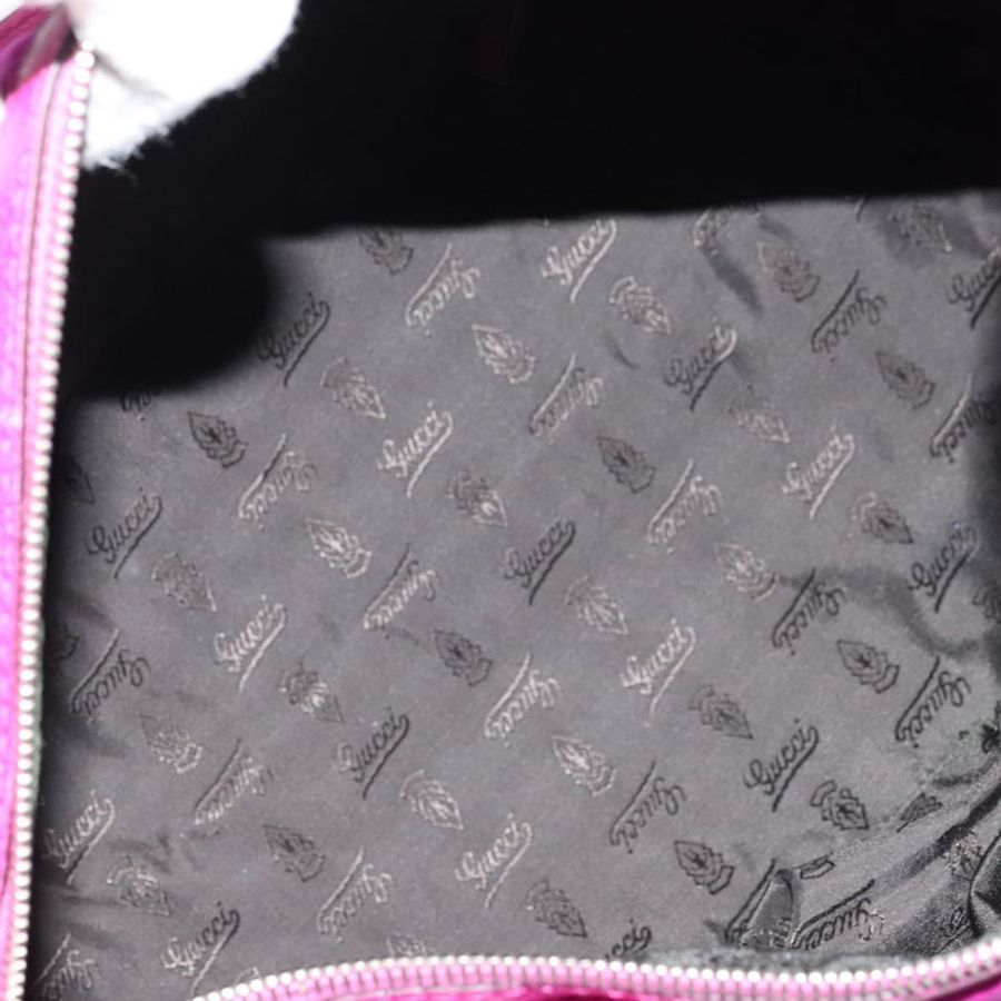 【日本直送】GUCCI GG帆布波士頓包 尼龍皮革 粉紅色 銀色 正品 ki6320-10