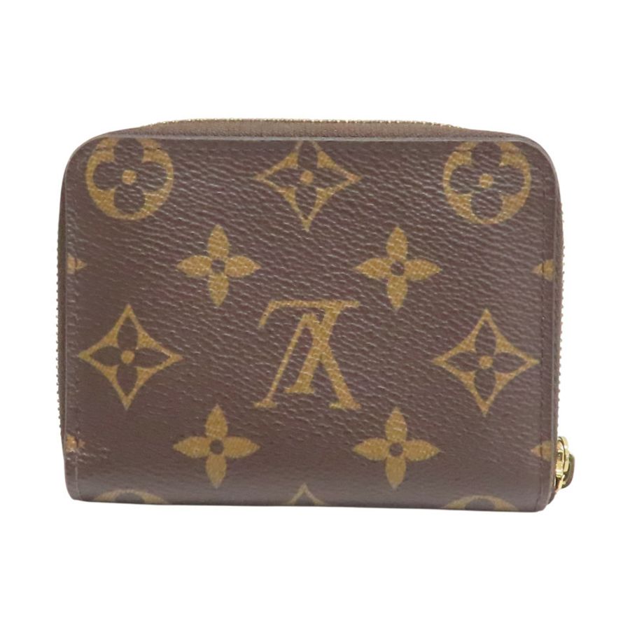 棕色 原花帆布 Zippy Coin Purse 零錢包【LOUIS VUITTON LV 路易威登】 M60067-1
