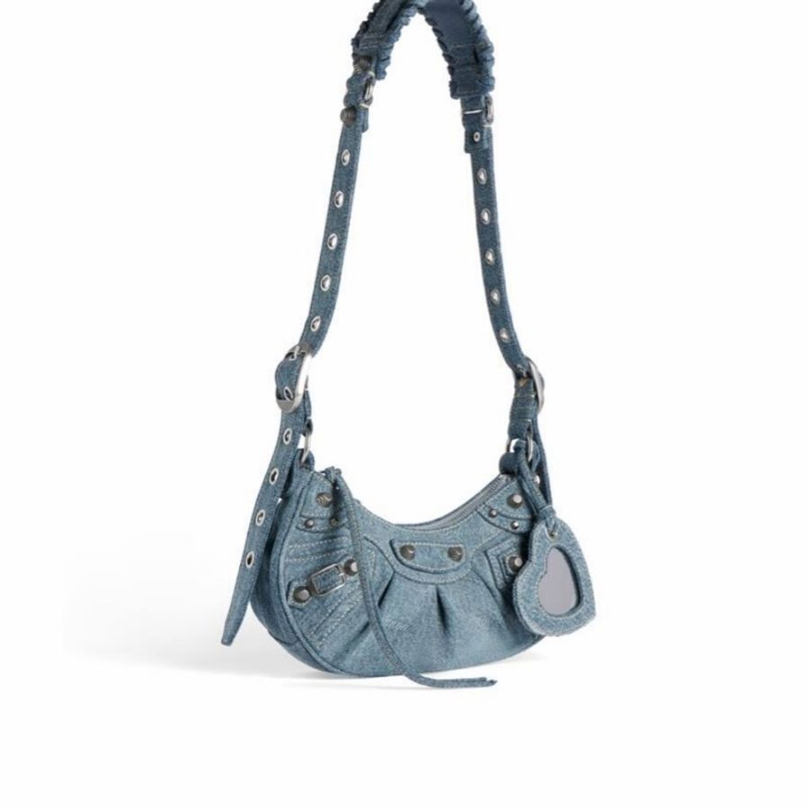 Balenciaga 女士 LE CAGOLE XS牛仔單肩包均碼碼小號、25.9cm*6.8cm*16cm-1
