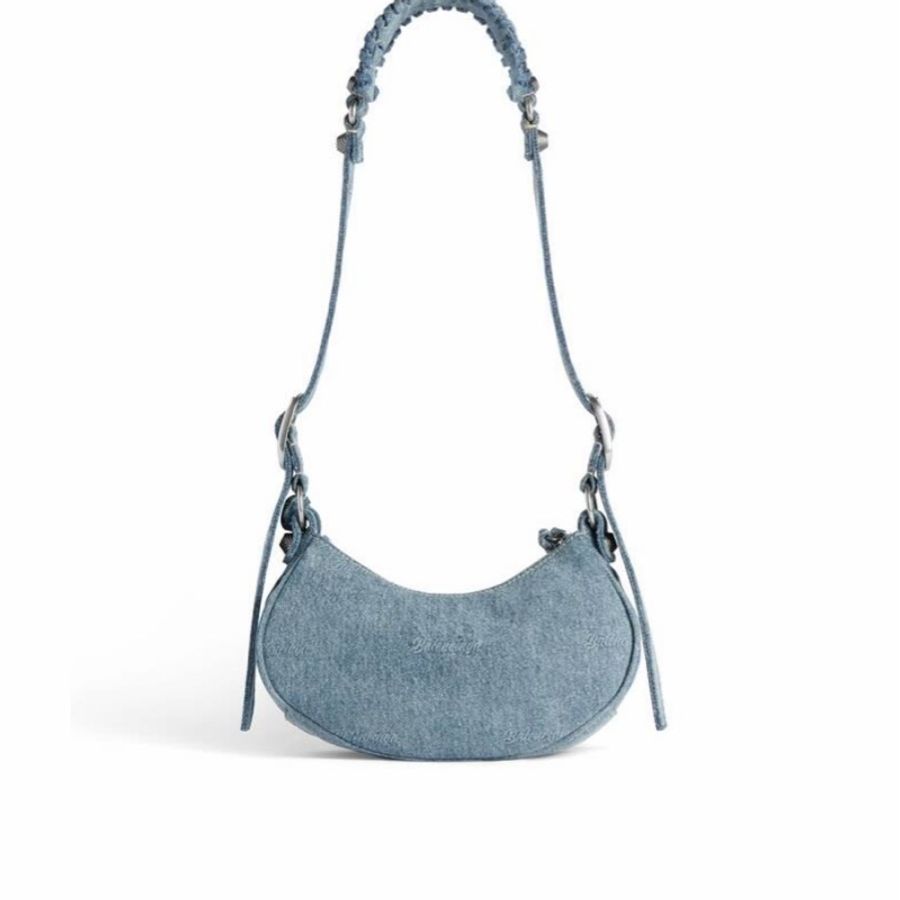 Balenciaga 女士 LE CAGOLE XS牛仔單肩包均碼碼小號、25.9cm*6.8cm*16cm-3
