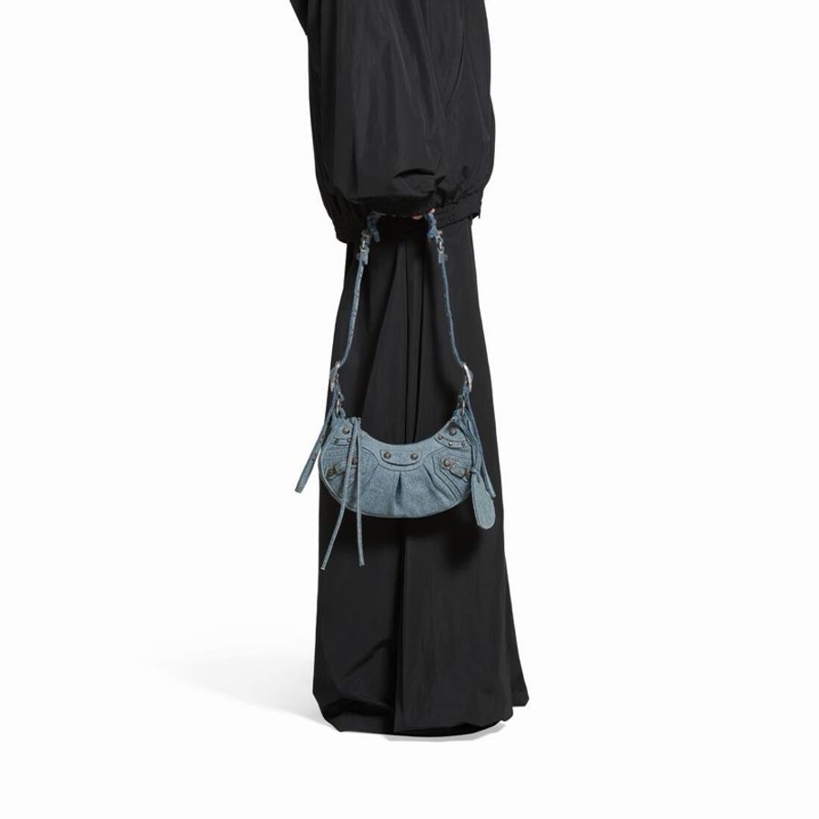 Balenciaga 女士 LE CAGOLE XS牛仔單肩包均碼碼小號、25.9cm*6.8cm*16cm-5