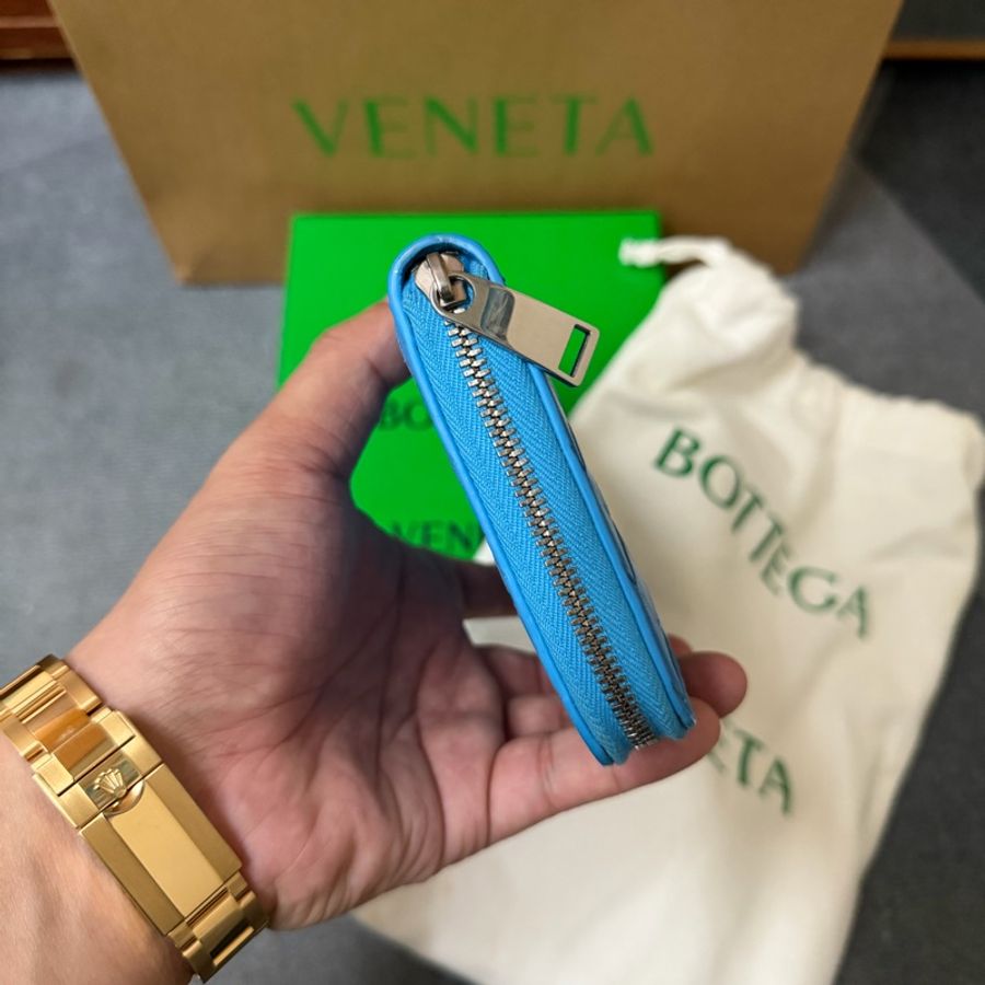 Bv新款大編織拉鍊長夾-2