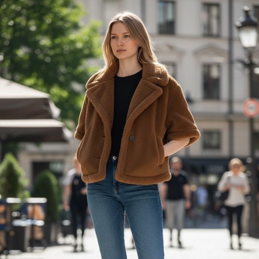🎊新年特賣🧧Max Mara 女款 Corvino4 羊駝羊絨絲質披風斗篷外套 巧克力色 S-M/M-L-4