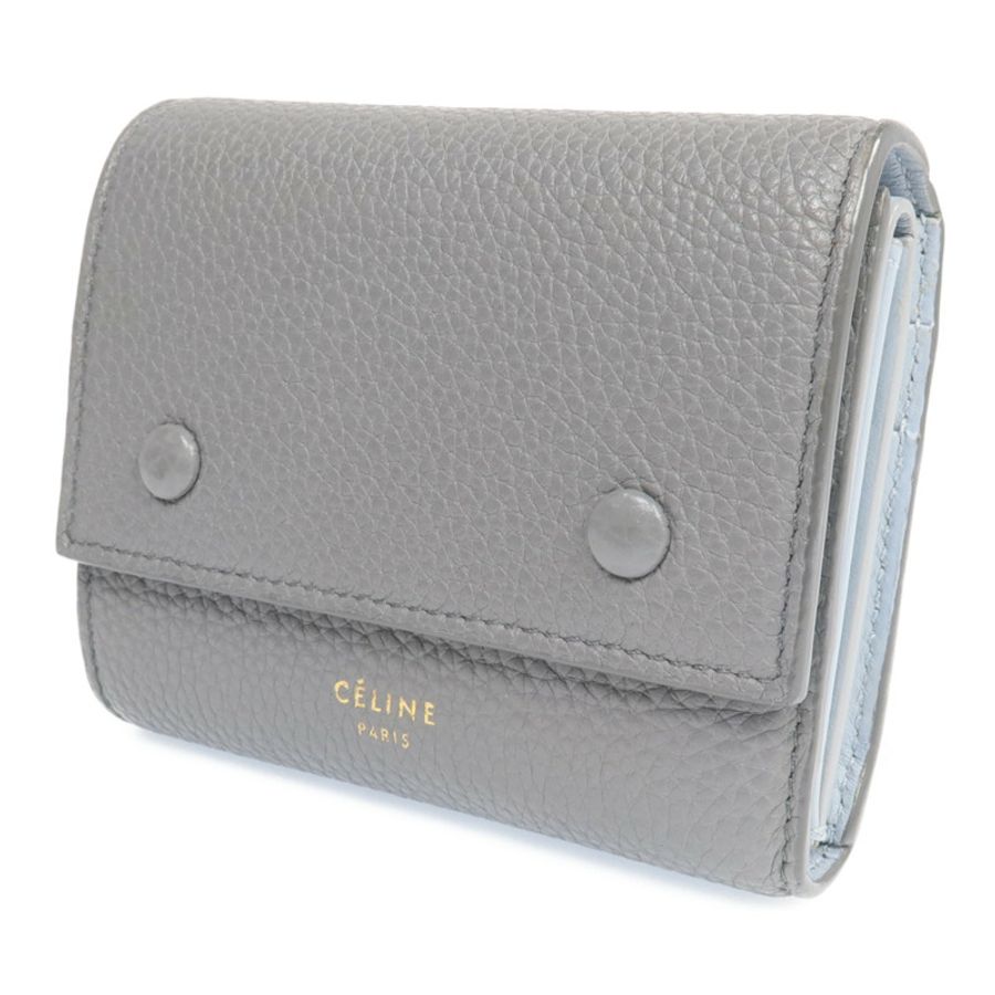CELINE 牛皮皮革Wallet金扣錢包-1