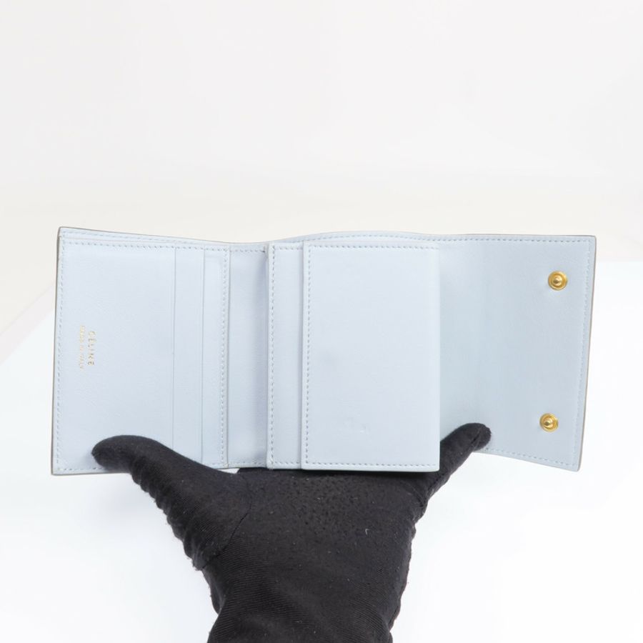 CELINE 牛皮皮革Wallet金扣錢包-5