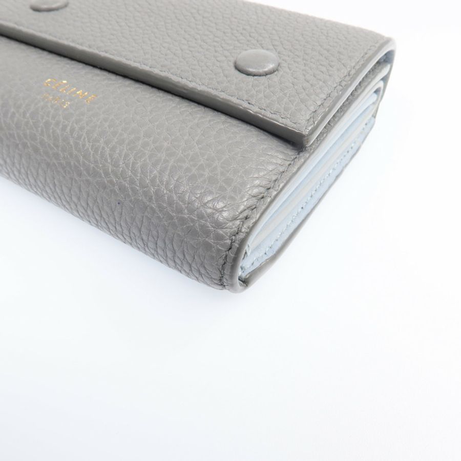 CELINE 牛皮皮革Wallet金扣錢包-9