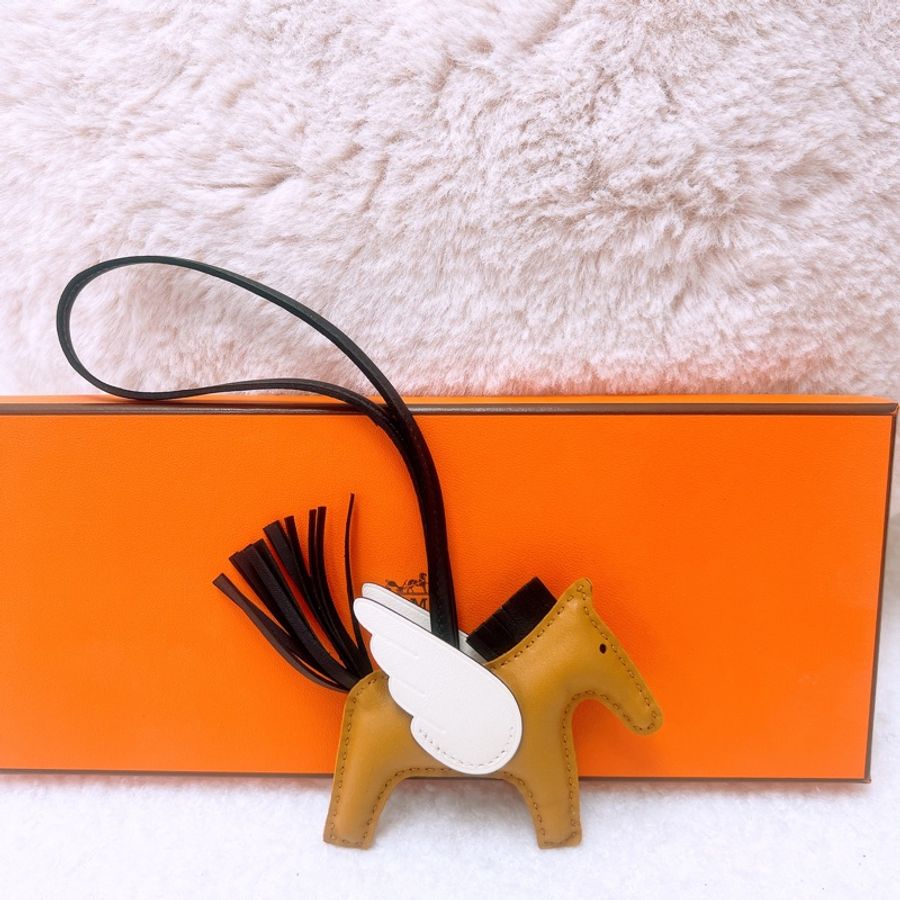 全新 Hermes rodeo pegase 芝麻棕色飛馬吊飾包掛-4