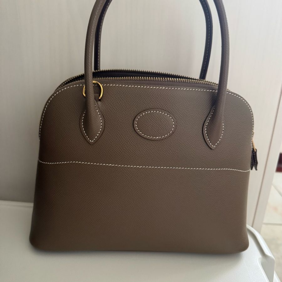 Hermes Bolide27大象灰金釦-5