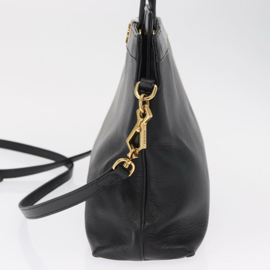 【日本直送】GUCCI 黑色金色皮革單肩包 630595 正品 164492-2