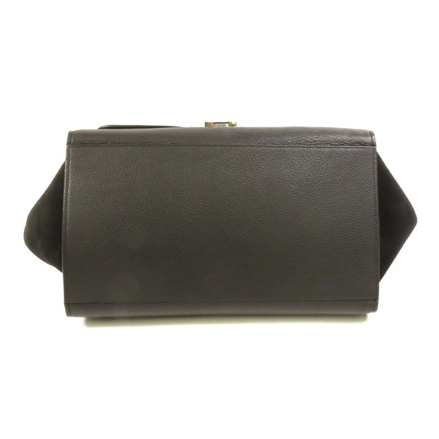 CELINE 牛皮皮革Trapeze Medium銀扣手挽肩背兩用袋-3