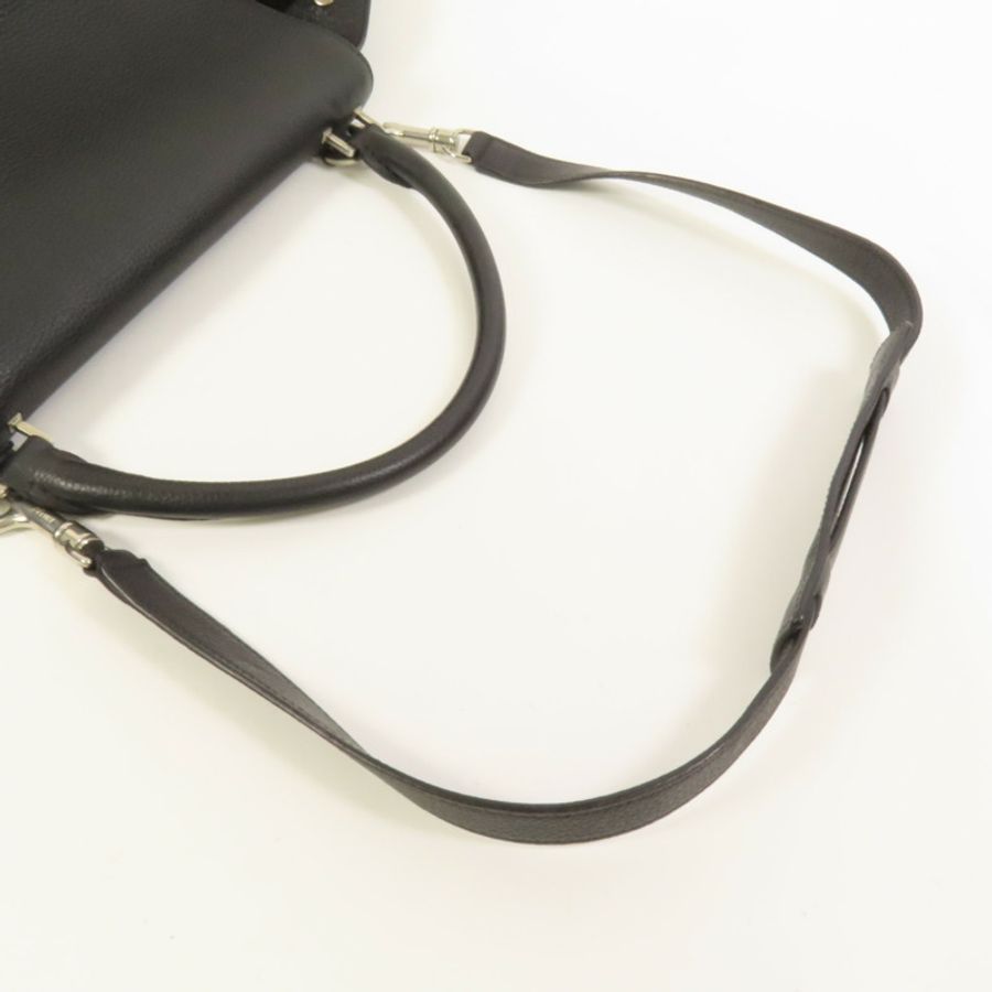 CELINE 牛皮皮革Trapeze Medium銀扣手挽肩背兩用袋-4