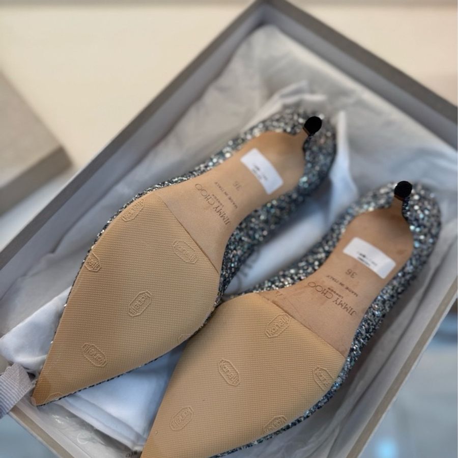 Jimmy Choo 亮片細閃尖頭高跟鞋36碼-10
