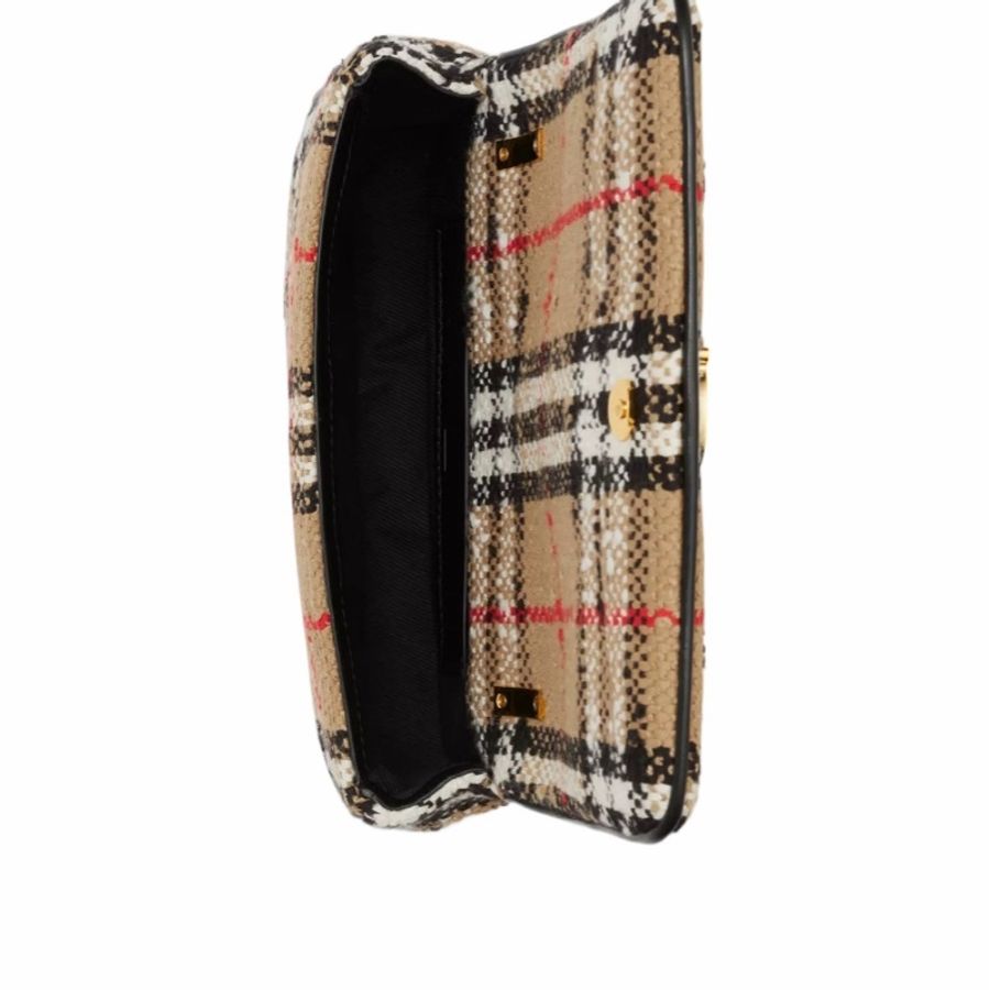 Burberry 女士 Lola - Vintage 格紋花呢迷你蘿納單肩包均碼碼常規、17 X 3.5 X 10 CM-7