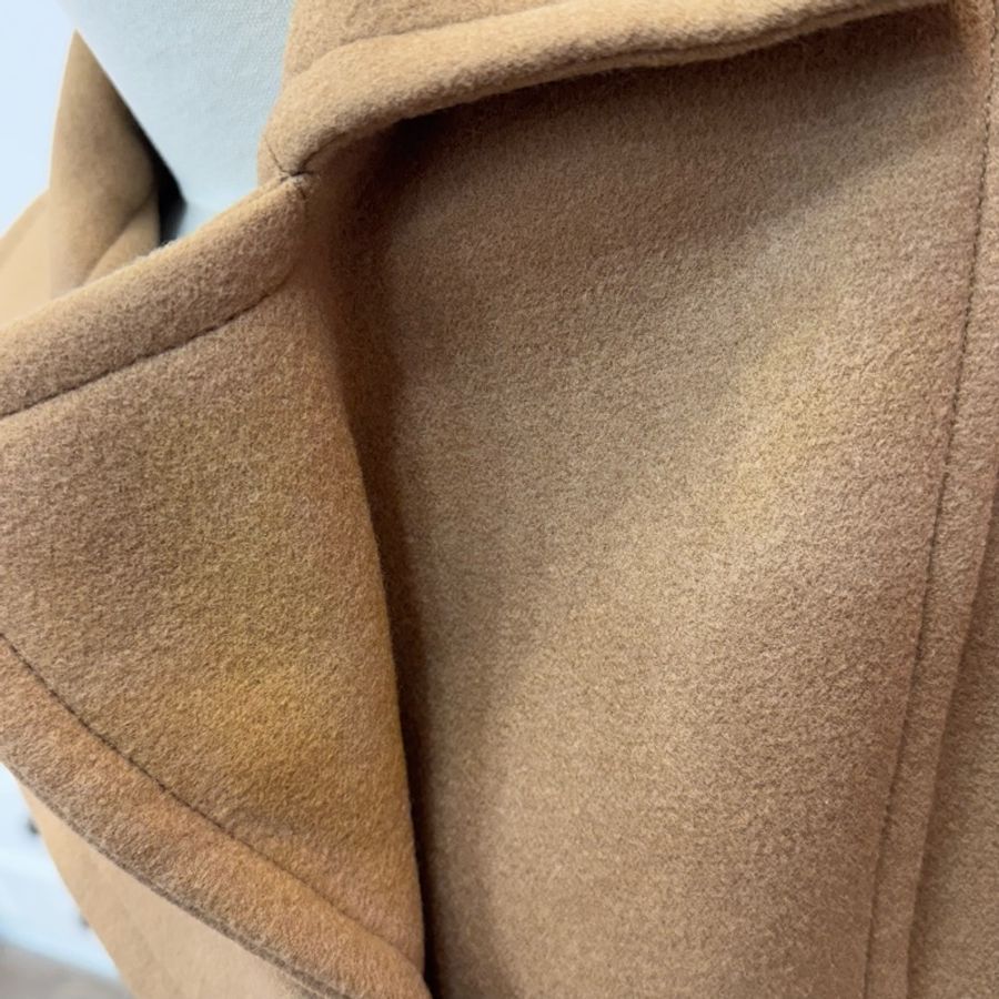 Burberry 駝色 雙排扣 女士 短款 大衣 二手 vintage-10