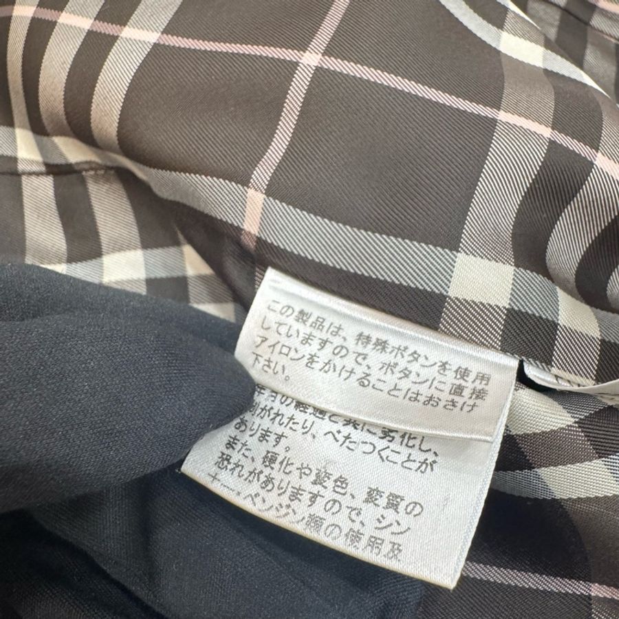 Burberry 駝色 雙排扣 女士 短款 大衣 二手 vintage-21