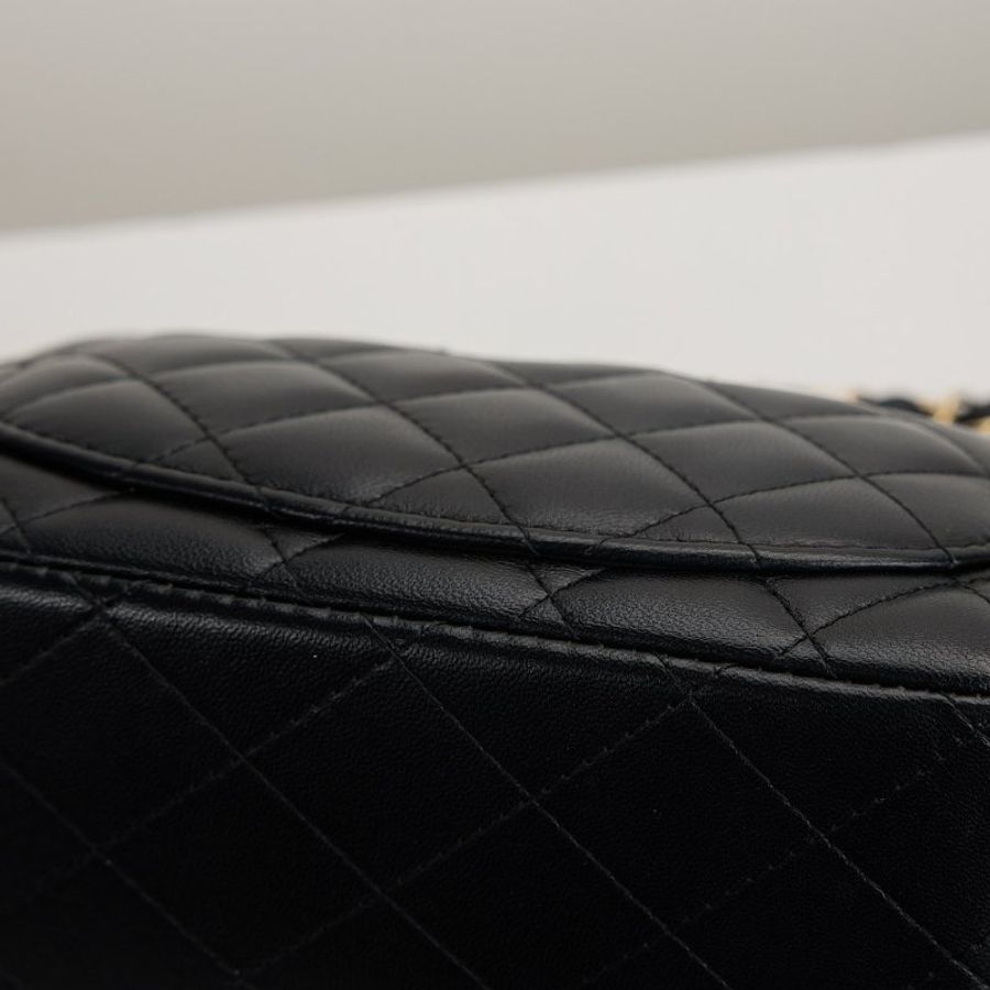 二手Chanel mini coco 17方胖/黑色 芯片款-11