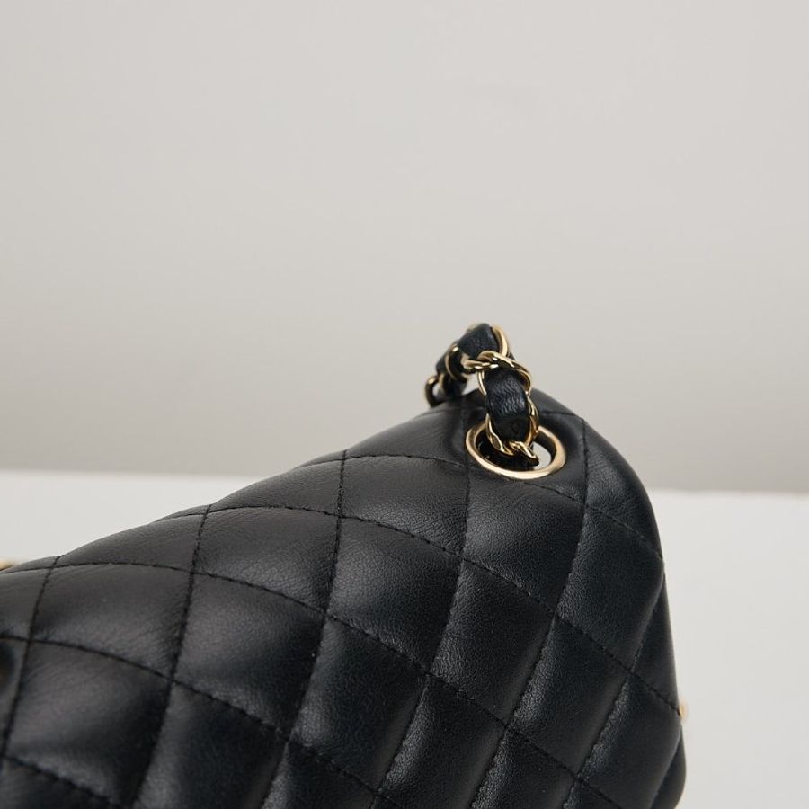 二手Chanel mini coco 17方胖/黑色 芯片款-17