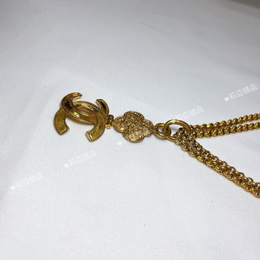 莉亞精品♡ Chanel 多功能雙C花花長鏈 二手美品-11