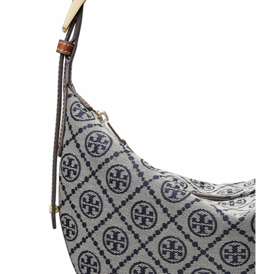 Tory Burch 女士 T Monogram 小號新月包均碼碼31cm*22.4cm-1