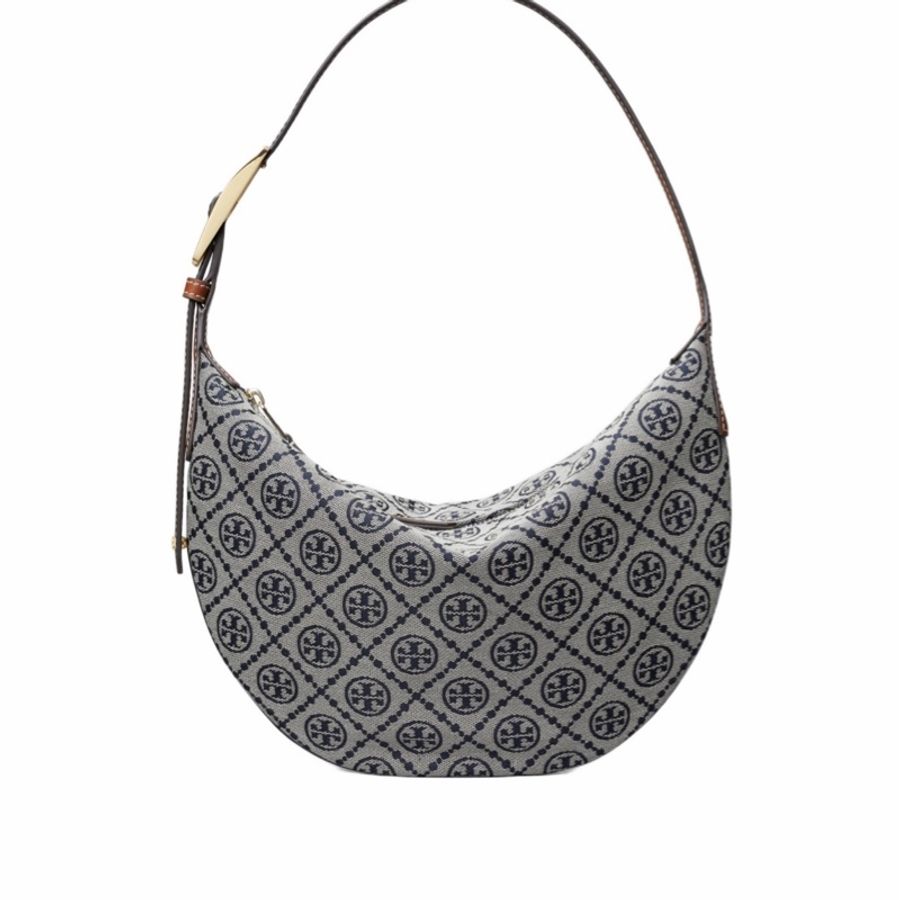 Tory Burch 女士 T Monogram 小號新月包均碼碼31cm*22.4cm-3