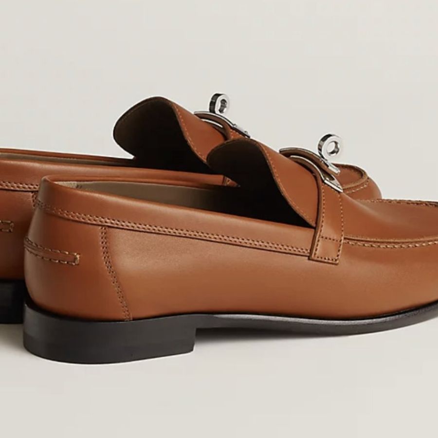 Hermes 愛馬仕 平底鞋 Destin 樂福鞋 棕色 37.0-1