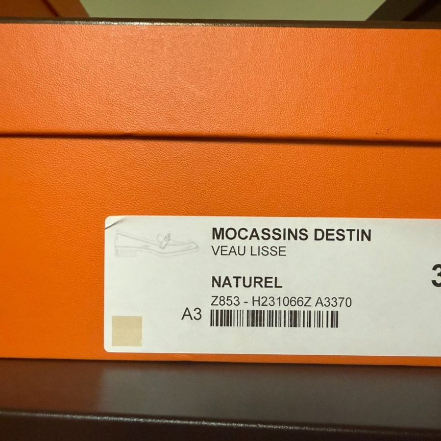 Hermes 愛馬仕 平底鞋 Destin 樂福鞋 棕色 37.0-10