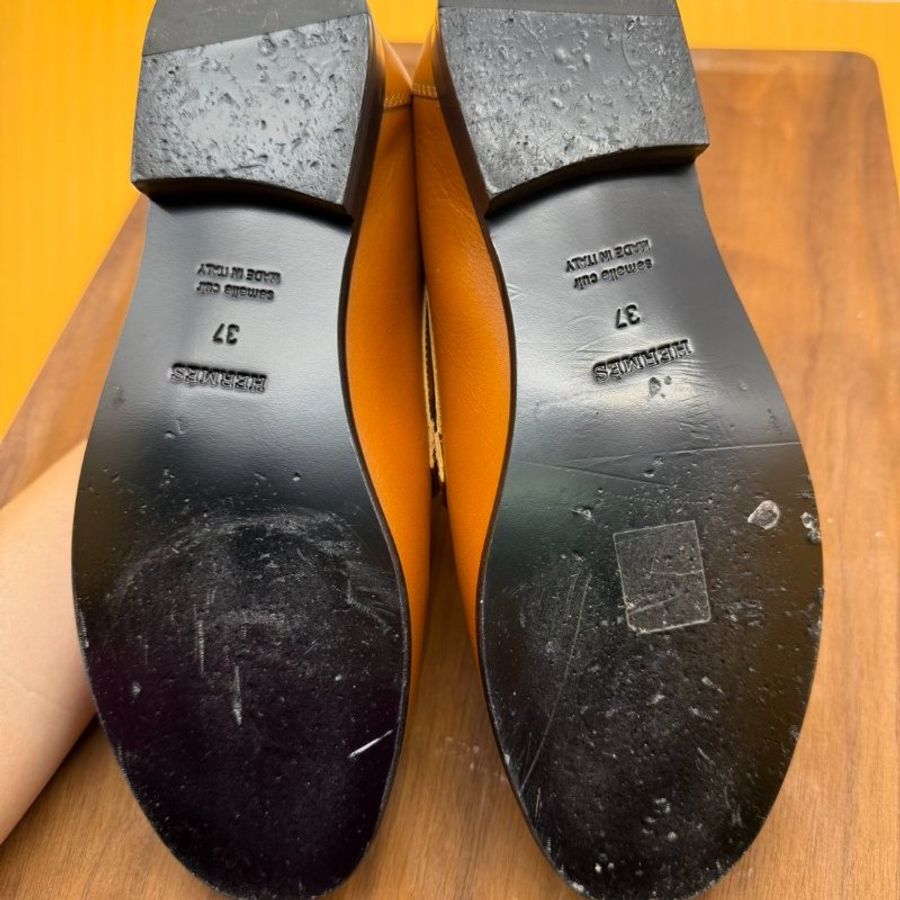 Hermes 愛馬仕 平底鞋 Destin 樂福鞋 棕色 37.0-11