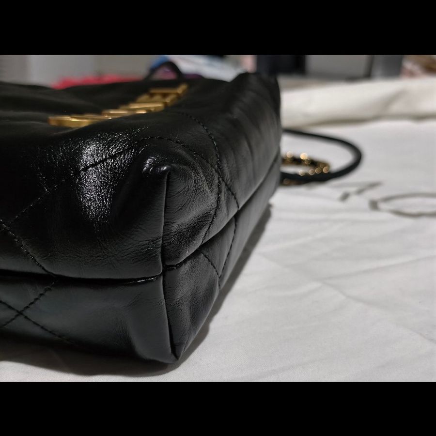 CHANEL 22 MINI 黑金 晶片 全網最低價-9