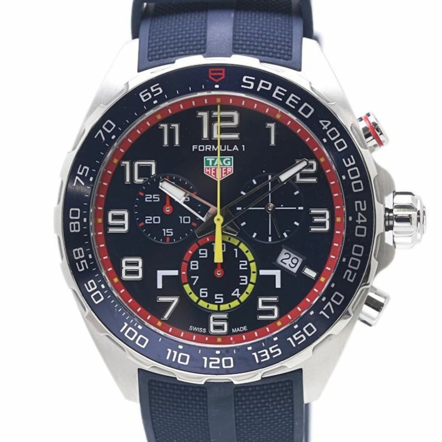 TAG HEUER 豪雅一級方程式計時碼錶 紅牛車隊 CAZ101AL.FT8052 男士腕錶,不鏽鋼錶殼,橡膠飾面 40199-0