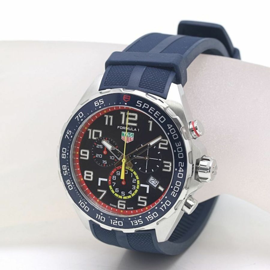TAG HEUER 豪雅一級方程式計時碼錶 紅牛車隊 CAZ101AL.FT8052 男士腕錶,不鏽鋼錶殼,橡膠飾面 40199-2
