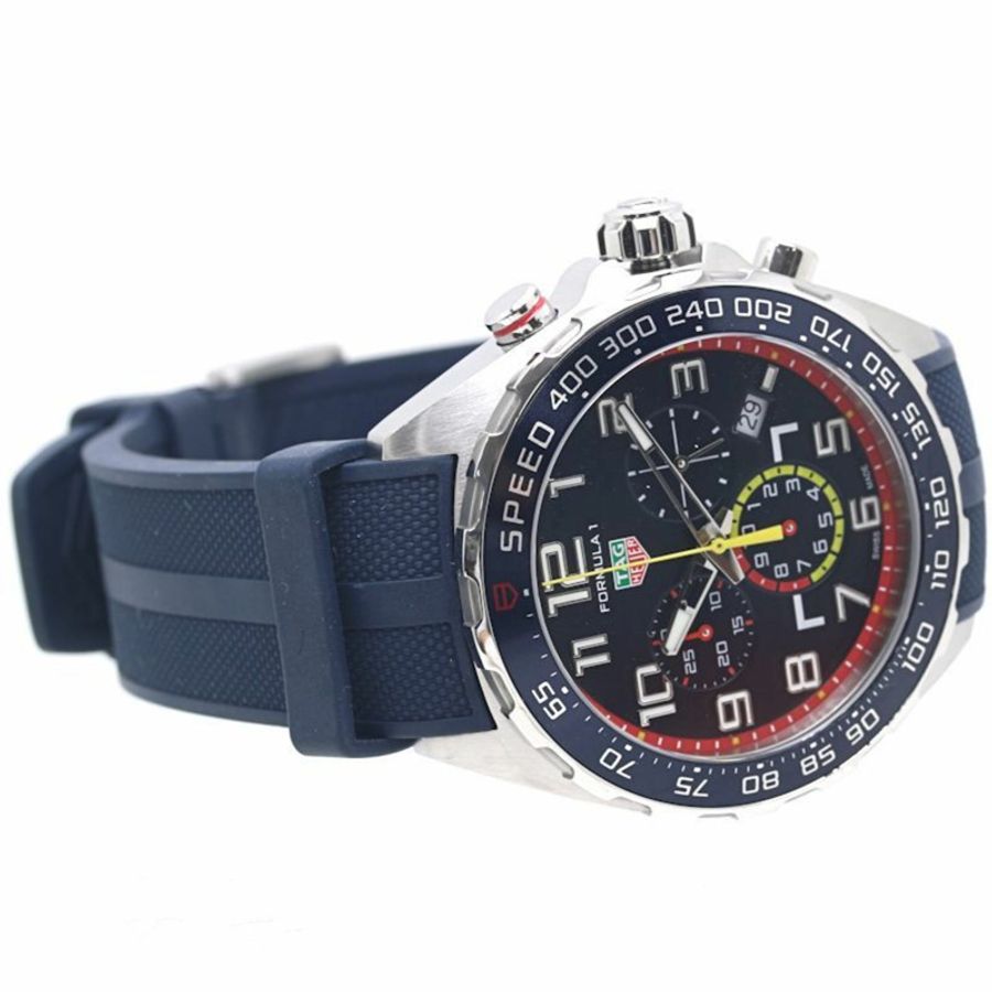 TAG HEUER 豪雅一級方程式計時碼錶 紅牛車隊 CAZ101AL.FT8052 男士腕錶,不鏽鋼錶殼,橡膠飾面 40199-5