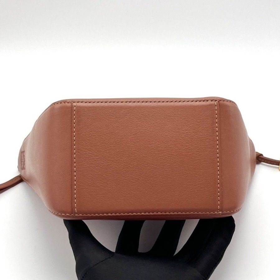 LOEWE Hammock hobo棕褐色mini手提肩背包16*17*9.5 9新 配件盒子塵袋-2