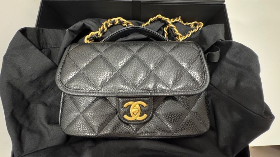 Chanel25A郵差包荔枝皮-0